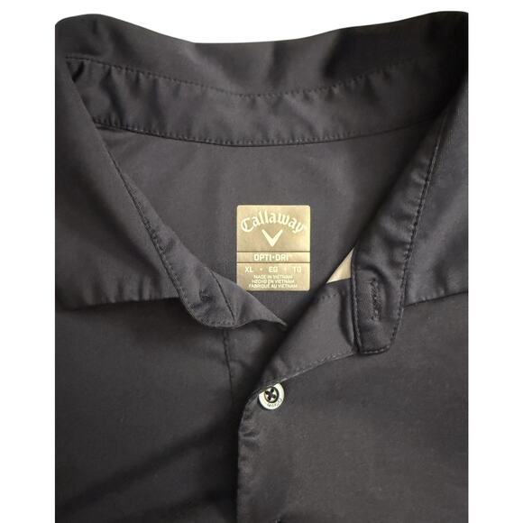 Callaway Men's Short Sleeve Opti-Dry Golf Performance Stretch Polo Navy White XL - Picture 2 of 6